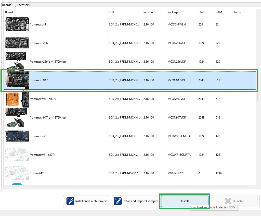 Veda917 - NXP - 003 - SDK Management install SDK.jpg